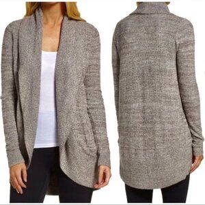 ✨Like New! Barefoot Dreams Lite Circle Cardigan – Cocoa Pearl Heather XS/S